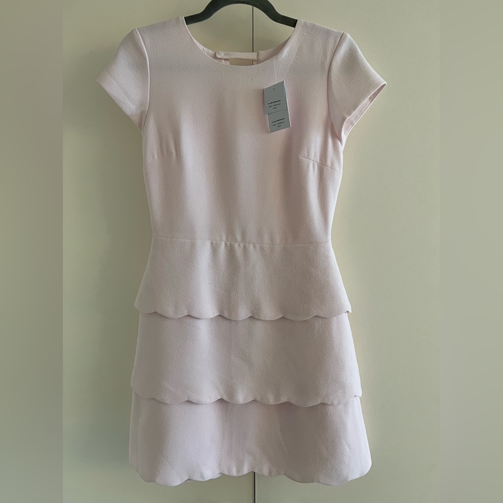 Club Monaco Colby Scallop Dress in Light Pink - Size 0 - NWT
